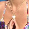 Unique Mirrored Pendant Necklace Long Chain Heart Mirrored Charm Clavicle Chain Choker Gold Silver Plated Princess Necklaces