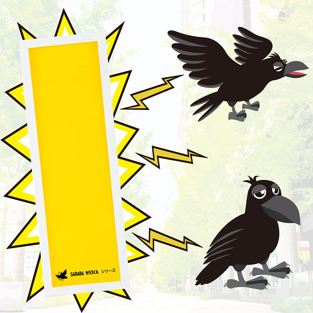 SARABA Magnet Sheet 30cm x ZEROA Crow Repellent Measures Crow-kun (Yellow) 10cm, Original,