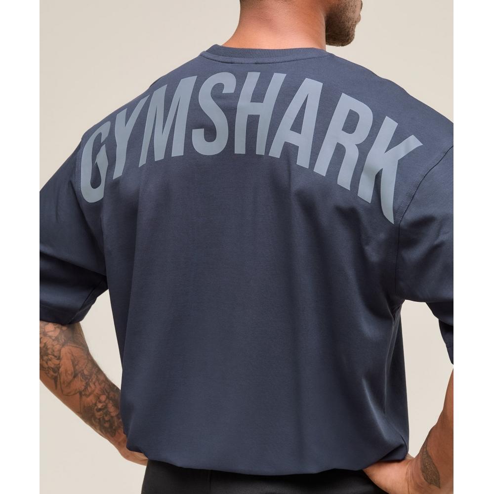 Gymshark Power T shirT Heavy Blue A2c9e ucTn