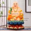 Harz Maitreya Buddha Statue Chinesischer Stil Buddha Statue Ornament Haushalt Verehrte Statue Heimdekoration Wohnzimmer Dekoration