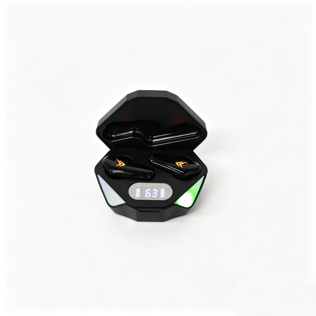Bluetooth TWS Gaming Earphones Low Latency Wireless In-Ear Headphones With Built-in Mic LED Indicator Lights