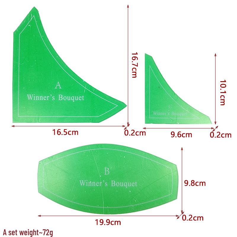 Acrylic Irregular 90° Sewing and Patchwork Ruler for Fabric Cutting