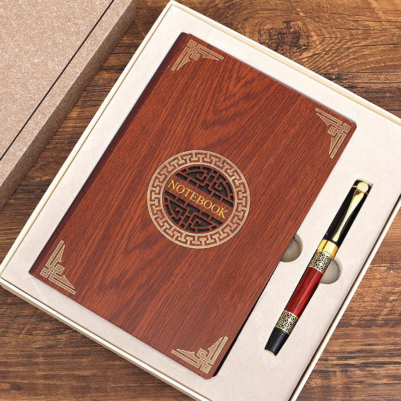 2026 Well Sell Custom-Made Redwood Notebook Corporate Gift Set for Clients Graduation Edition