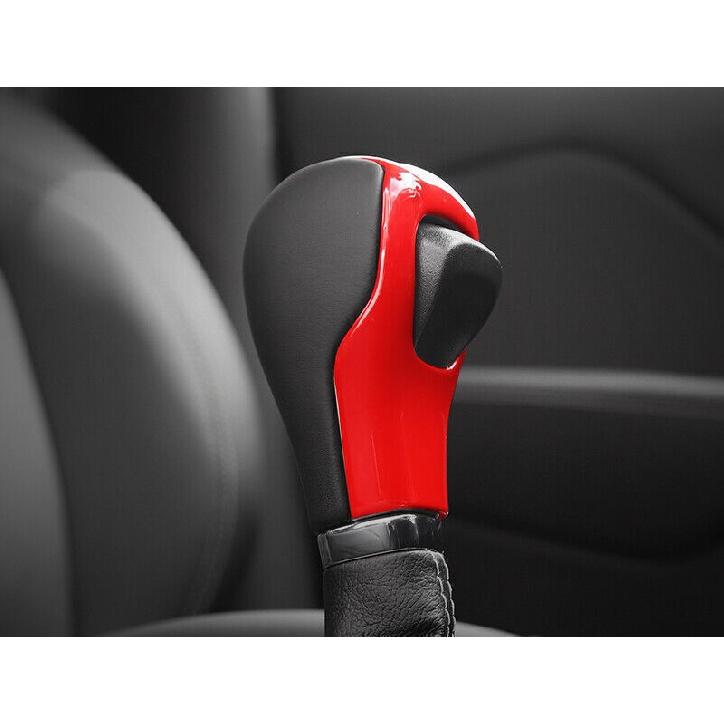 For Jeep Renegade 15-2023 Glossy Red Center Console Gear Shift Knob Trim 1pcs