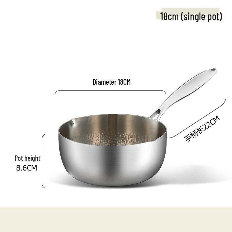 ZISIZ Titanium Yukihira Saucepan for Home & Baby Food, 18cm