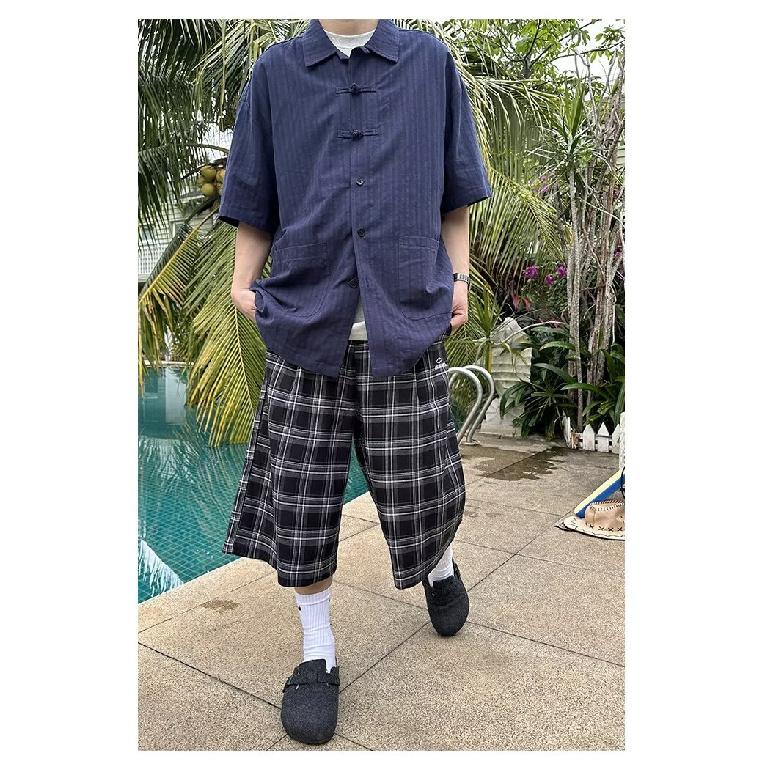 

Летняя одежда мужская ретро повседневная рубашка студенческая свободная нишевая дизайнерская забавная новая мужская верхняя часть для ношения на открытом воздухе 2XL