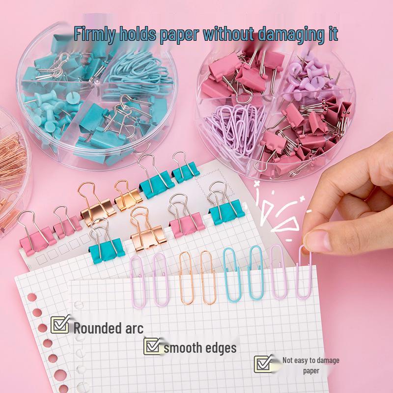 Macaron Metal Binding Clips for Student Papers and Office Bills