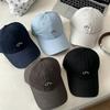 Korean Style Embroidered Baseball Cap With Wide Brim Sun Protection For Women