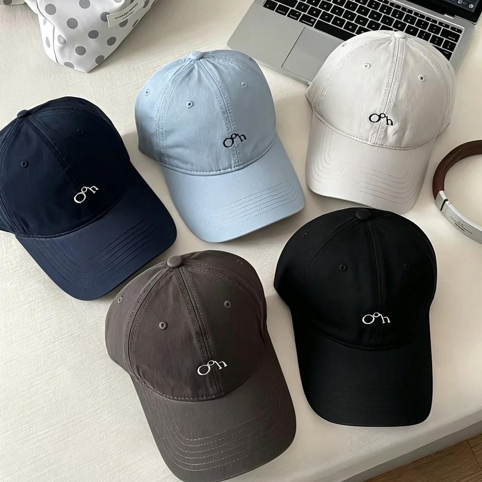 Korean Style Embroidered Baseball Cap With Wide Brim Sun Protection For Women