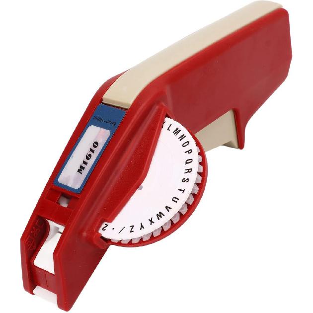 Asixxsix Embossing Label Maker, Handheld Label Maker Machine with 2 Color Tapes One Hand Protable Manual 3D Embossing Printer Labeler Machine for DIY