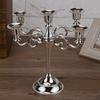 5 Arms Alloy Candle Holder European   Candelabra Wedding Candlestick Home Decor Silver
