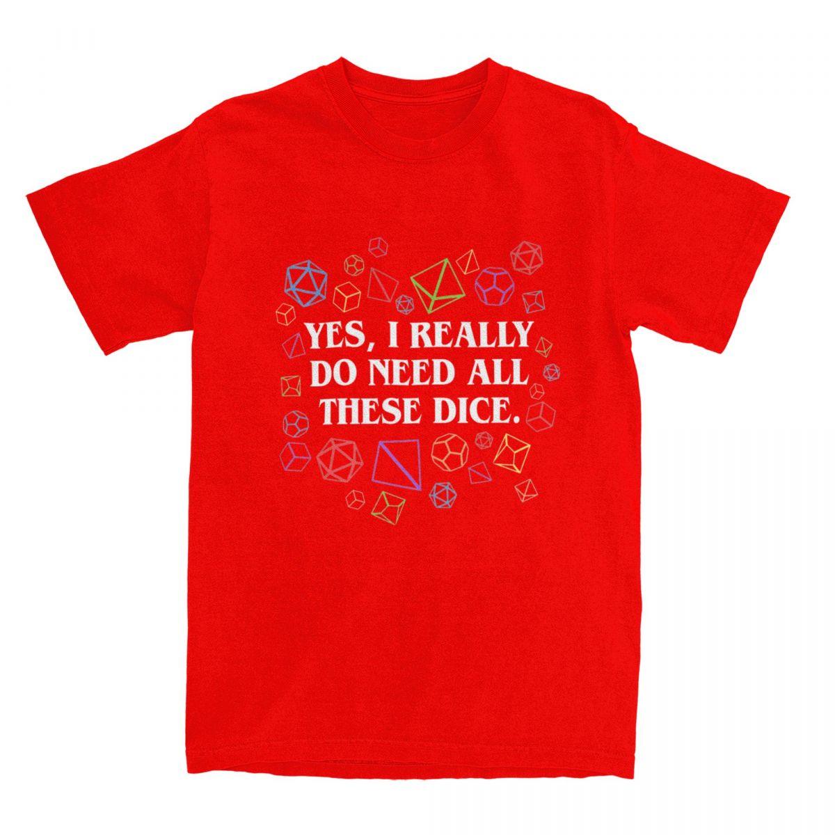 Unisex Women Dungeon And Dragon Dice Tabletop RPG T Shirts Accessories DND Game Cotton Tshirt Clothes Fashion Tee Shirt S