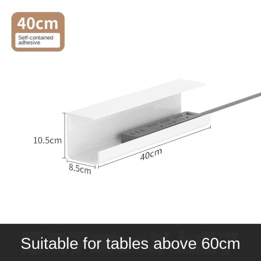PVC Under Table Cable Organizer Space Saving Office Wire Organizer Holder  for Home Office