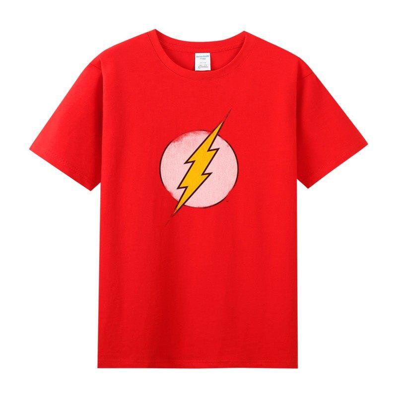 Maglietta a maniche corte stampata 2D in cotone DC Flash Anime Maglietta a maniche corte Film e Anime Abbigliamento per la casa Abbigliamento sportivo per ragazzi