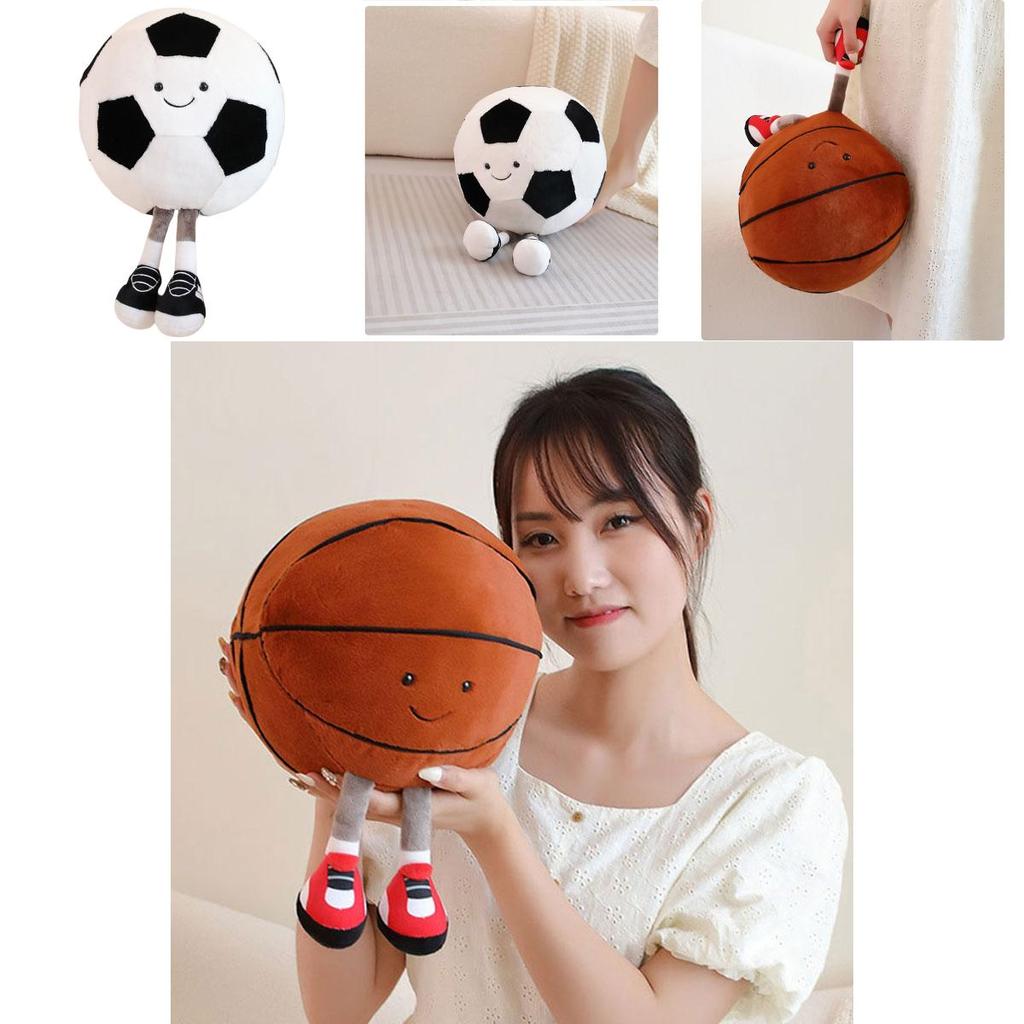 Cute Cartoon Animal Plush Toy Football And Basketball Baby Doll Soft And Cuddly Stuffed Toy For Babies
