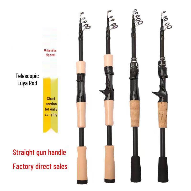 Portable Telescopic Lure Rod: Lightweight Short Sea Rod with Straight/Gun Handle for Casting