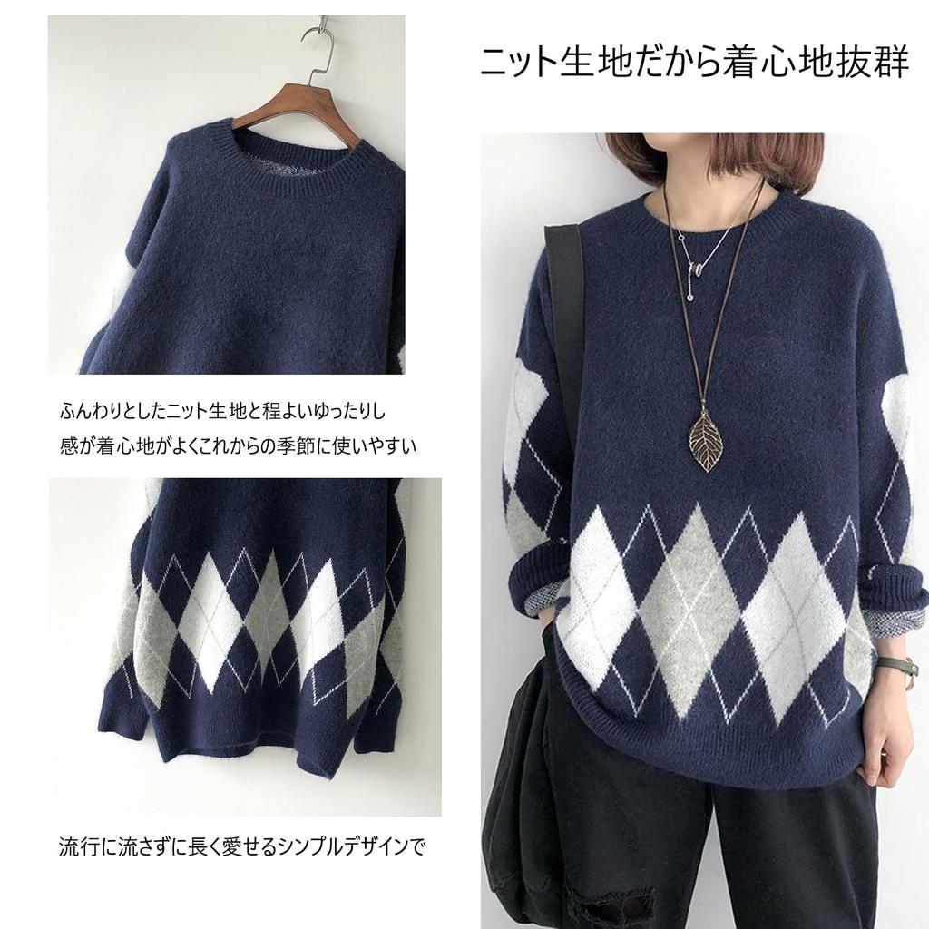 Knit Sweater Long Crew Loose Perfect for Going Winter [OGCPWYQZ] Women's Top, Sleeve, Neck, Patterned, Casual, Warm, Stylish, Slimming, Soft, Fit,