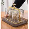 GIANXI Home Nordic Style Moose Design Iron Art Cup Holder Glass Cup Hanging Upside Down Storage Rack Cup Tray Holder