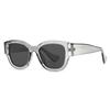 Classic Rivet Retro Cat Eye Sunglasses Women For Men Fashion Vintage Punk Sun Glasses Popular Big Frame Travel Eyeglasses UV400