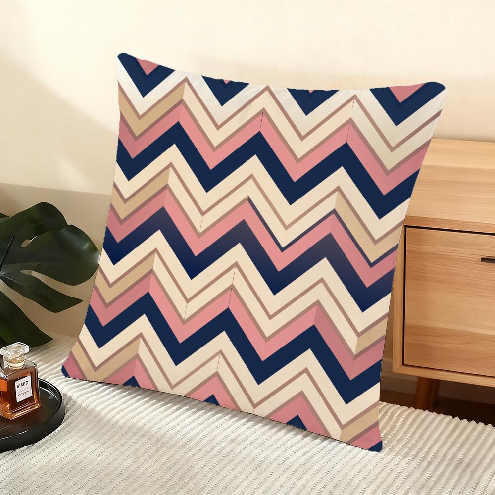 Calm Geometric Color Cushion Cover Soft Short Plush Pillow Cover Smooth Cozy Texture Aesthetic Cushion Case Home Decor