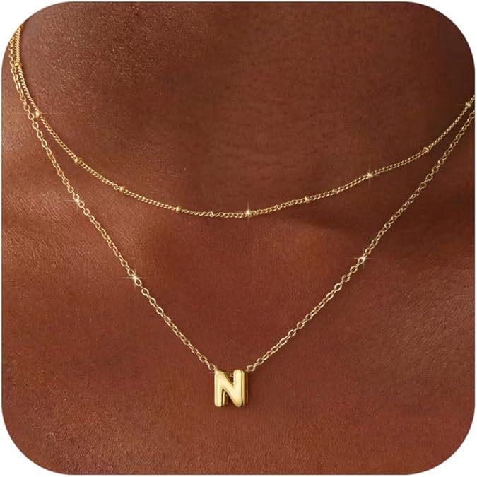 Trendy 26-Letter Pendant Layered Necklace: Elegant Women's Statement Clavicle Chain