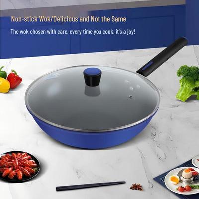 Blue Non-stick Wok