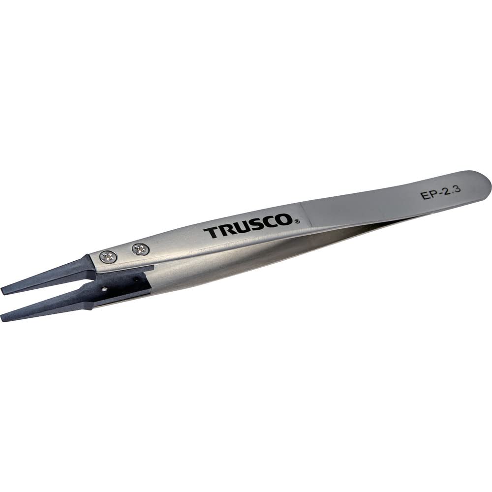 

TRUSCO ESD Tip Flat Tip Tweezers, Tip, 2.3mm Width, EP-2.3