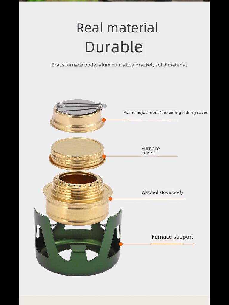 Ultra-Light Portable Alcohol Stove for Outdoor Use