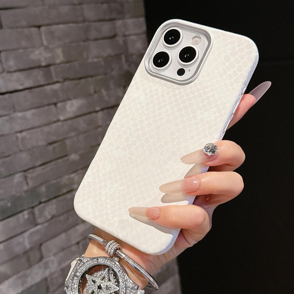 Snake Print Velvet iPhone 16/15 Pro Max Anti-Drop Full Coverage Case