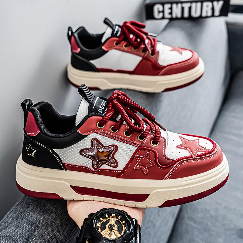 Men's Shoes Summer Trendy Breathable Anti Slip Small Star Sports Flat Shoes Student Youth Spring Versatile Casual Trendy Shoes
