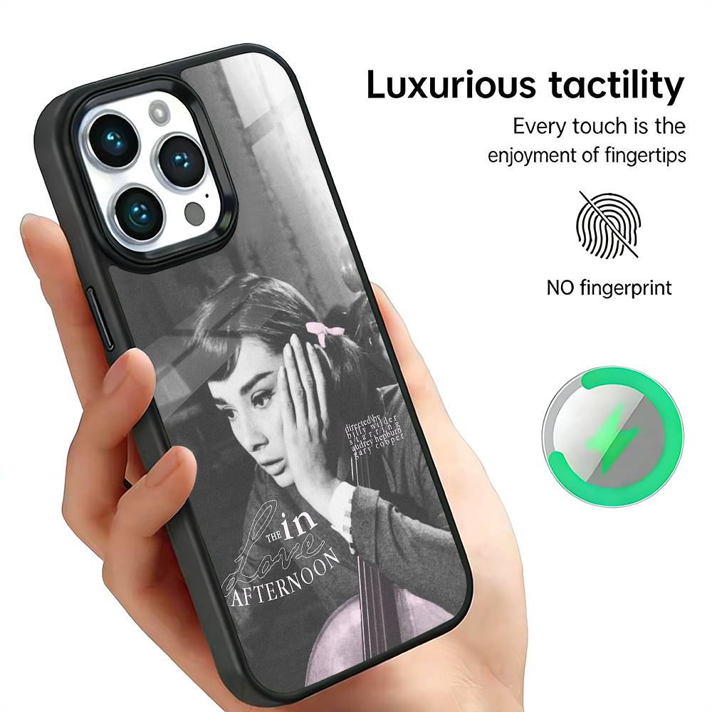 

Actress A-Audrey Hepburn Phone Case For IPhone17 16 15 14 13 12 11 Plus Pro Max Plus Wireless Charger Cover Funda iPhone15