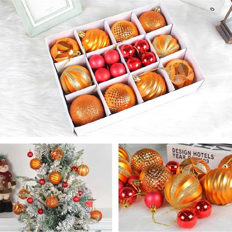 Christmas Tree Pendants Decorative Hanging Christmas Baubles Balls Ornaments Set