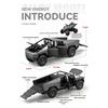 1/32 Scale Tesla Cybertruck Pickup Trailer RV Metal Alloy Toys Car Model Diecast Off-road Vehicle Gift for Boys Kids Collection Truck Ornaments