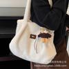 Plush bag women's 2025 new autumn and winter popular fashion lazy relaxation commuter tote bag messenger bag