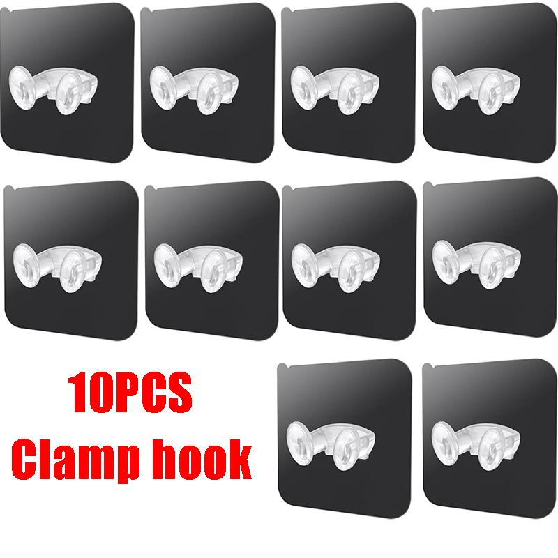 Multi-Function Multiple SpecificationsTransparent Strong Self  Adhesive Wall Hooks Multi-Purpose Wall Hook Key Holder