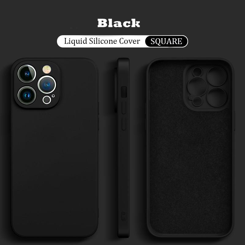 Original Flüssigsilikon Stoßfest Hülle für Xiaomi Mi 14 13 13T 12 12T 11T 10T 10 11 Lite Pro Square Fluff Bumper Soft Cover