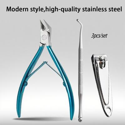 Angled Curved Blade Nail Clipper For Toenail Finger Trimming Ingrown Hard Nails Professional Podiatrist Toe Nipper Spring Grip