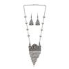 Fashion Latest Stylish Traditional Oxidised Silver Necklace Jewellery Set for Women