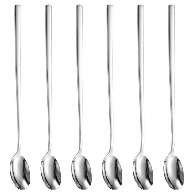 Pack of 6 Essential Spoon Set 304Stainless Steel Mixing Spoon Kitchen Spoons