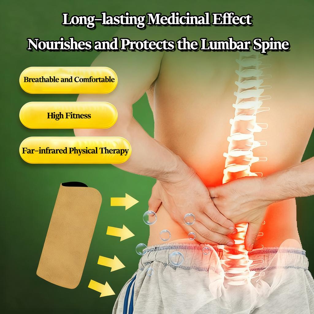 Self-heating Lumbar Patch-Low Back Pain Relief Plaster with Ginger/Cordyceps Herb, Heat Releasing Support for Office & Athletes (6/18/30)Pcs)