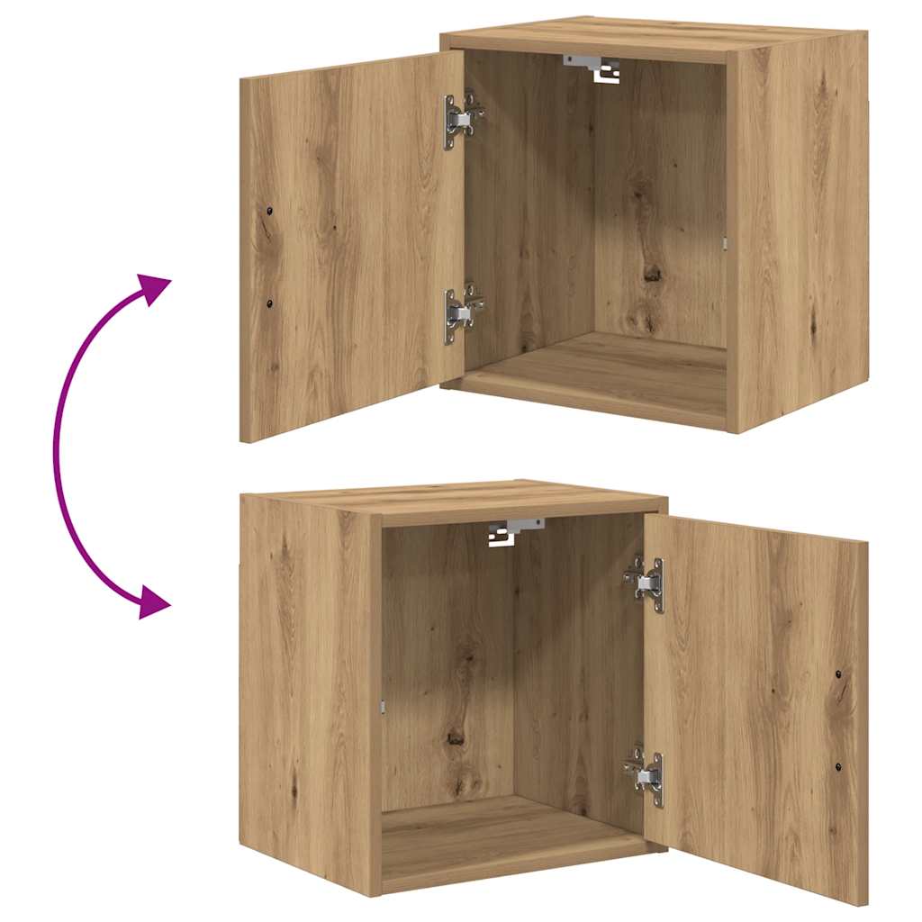 Garage Cabinets 2 pcs Artisan Oak Wood Based Material