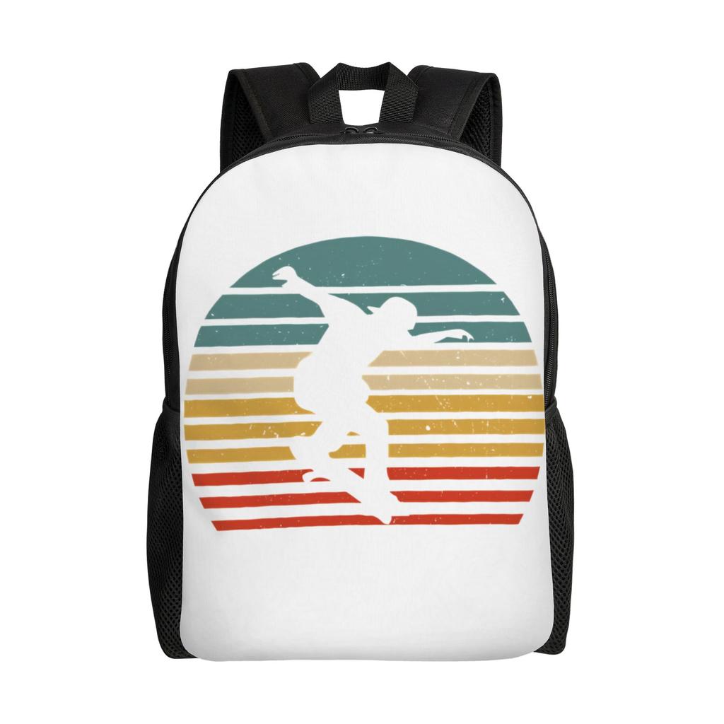 Back to school season Solid Vintage Skateboarding Retro Style Gift Daypack Skateboard Girl Boy Backpack