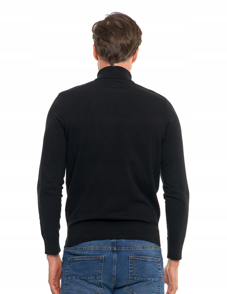 Men's Sweater Elegant Classic Turtleneck Fashionable Long Sleeve MORAJ S black