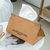 Household Kraft Paper Tissue Box Leather Tissue Storage Cover Kitchen Paper Drawer Bedroom Desktop High-end Decoration Box