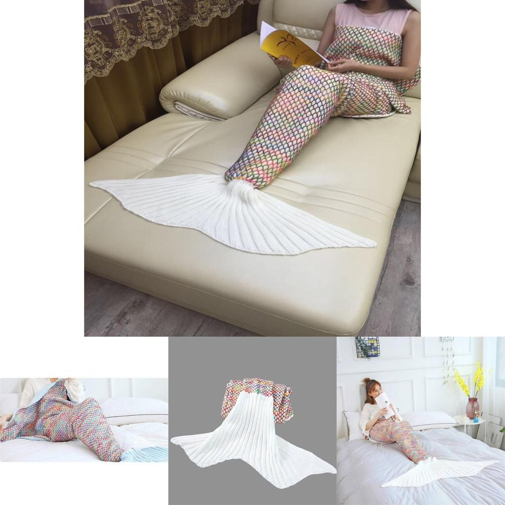 Mermaid Tail Blanket For Kids And Adults With Fleece Material Perfect For Spring And Autumn Cozy Comfort