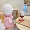 Fashion Pet Strawberry Base Shirt Soft Dog Vest Comfortable Pet Clothes  Spring