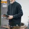 JEEP Men's Loose Fit Thickened Round Neck Knit Sweater