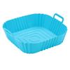 Reusable Silicone Baking Mat for Air Fryer Nonstick Square Tray with Handle for Oven and Kitchen Cooking Accessories