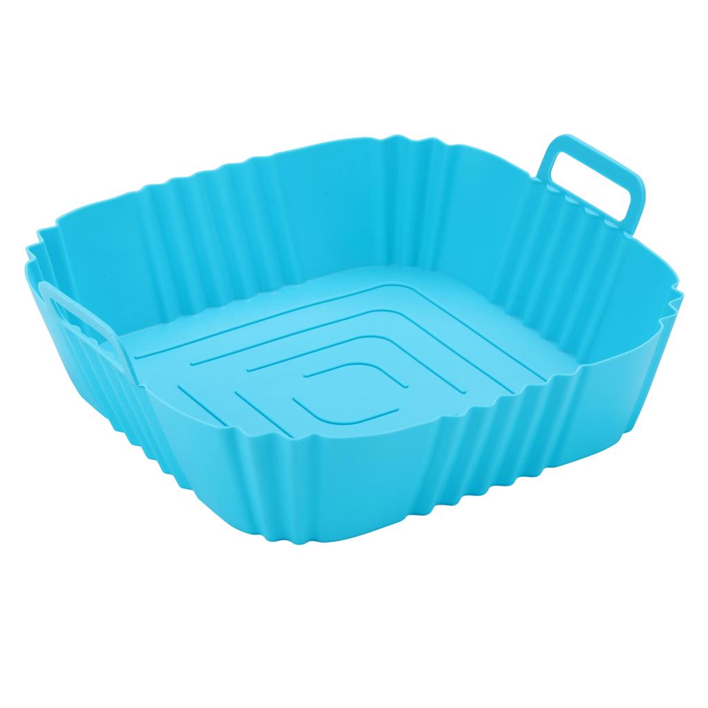 Reusable Silicone Baking Mat for Air Fryer Nonstick Square Tray with Handle for Oven and Kitchen Cooking Accessories