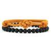 New Lucky 2Pcs Bracelet Set For Men Selected Grade A 3mm Milan String Charm Braslet Handmade Braided Friendship Braclet Homre